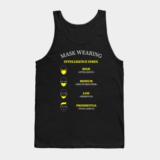 Trump Mask Wearing Intelligence Index Tank Top